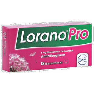 欧洲直邮德国Lorano地氯雷他定抗过敏药片过敏症/花粉过敏/荨麻疹