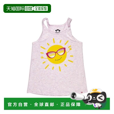 自营Girls Appaman Tank Top Pink Graphic Print Cotton Blend T