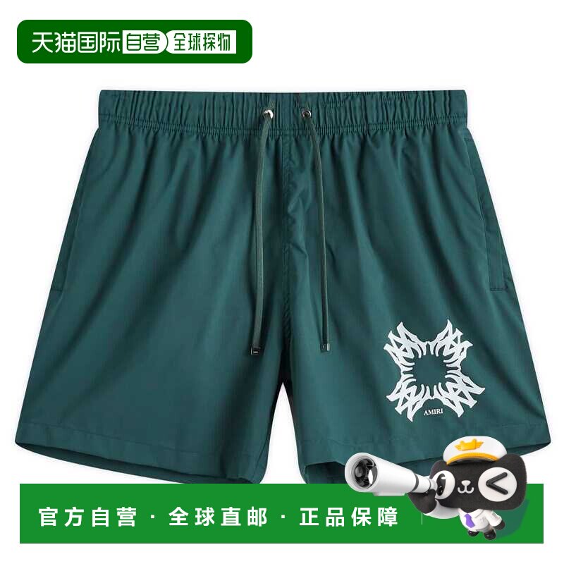 1h可退 香港直邮AMIRI 男士 印花游泳短裤 AMSWTK1025 green绿色