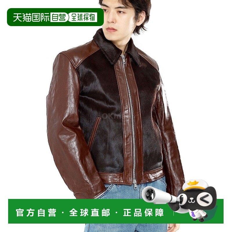 韩国直邮OUR LEGACY ANDALOU 托斯卡纳棕色毛皮夹克 男士皮夹克