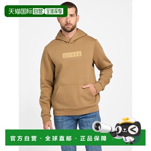 自营 guess哈维标志连帽衫-卡其色河 美国奥莱直发卫衣