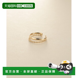 1h可退 日本直邮COCOSHNIK 女士 K10黄金层叠球形耳夹 7678129799