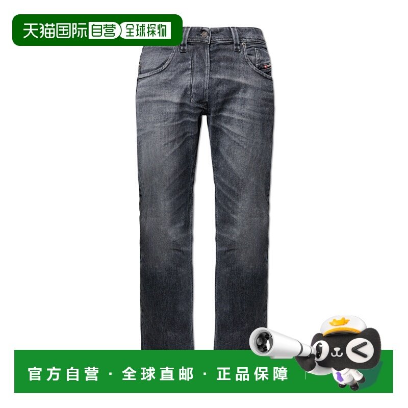 香港直邮DIESEL 男士牛仔裤 00C06P09N4902 SS2026 黑色 腰带环牛