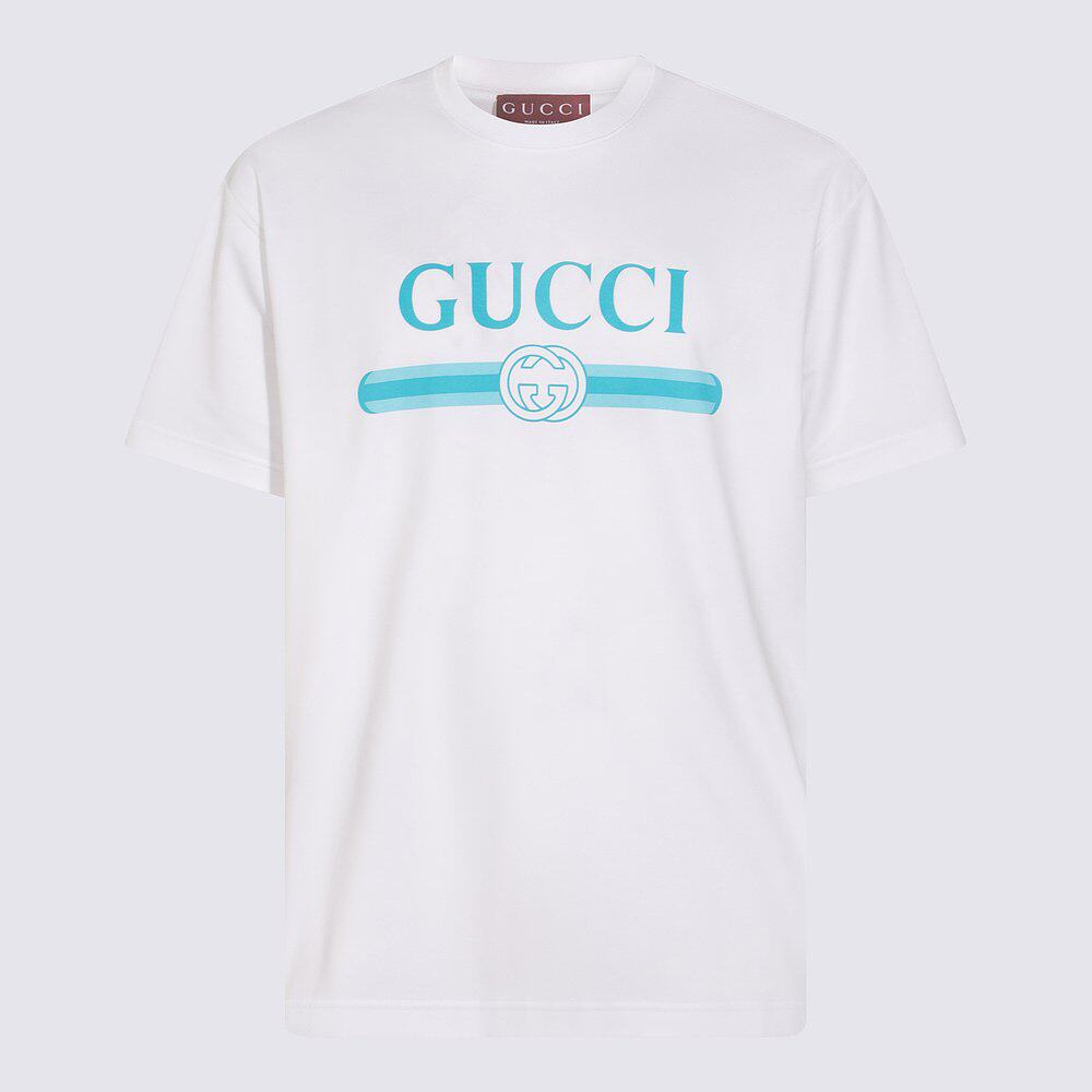 GUCCI 女士T恤 837959XJHGY9081 AW2025 白色 柔软棉质印花T恤