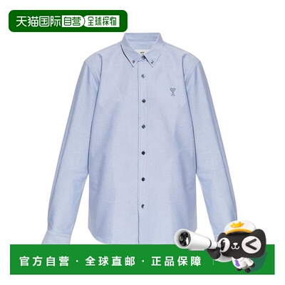 香港直邮Ami Paris 长袖衬衫 USH060CO0031.