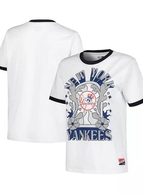 New Era|女款白色纽约洋基队超大 Ringer T 恤