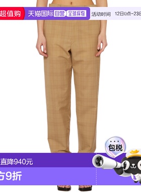 1h可退 香港直邮Lemaire 女士 羊毛长裤 FPA1000LF1037MU004BROWN