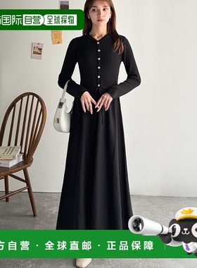 1h可退 日本直邮classicalelf 女装 宽松显瘦 肩部罗纹长袖连衣裙