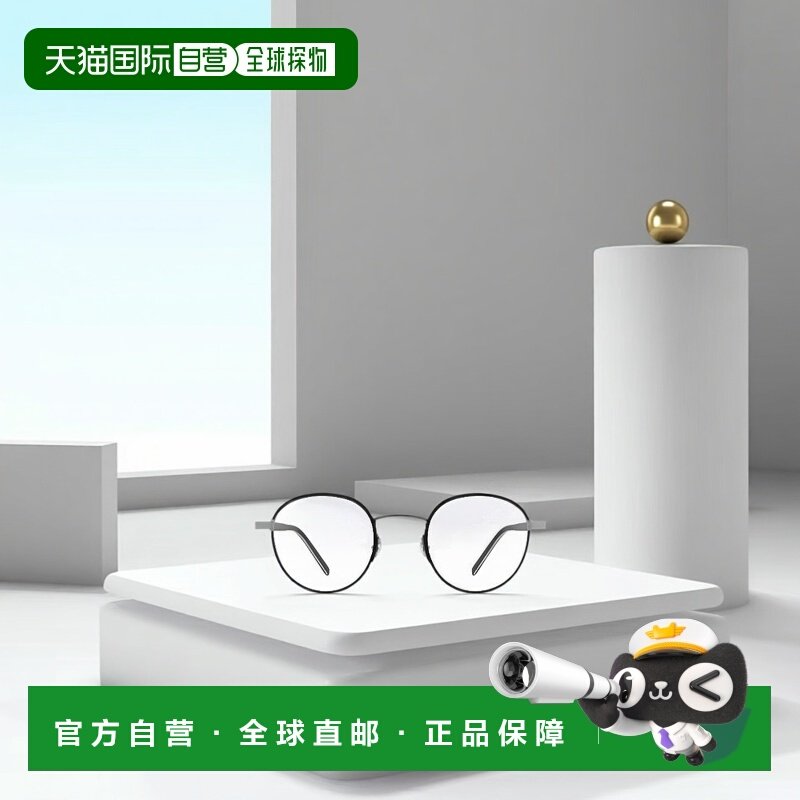 香港直邮Saint Laurent 徽标圆框平光镜 SL125