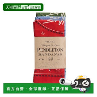 1h可退 日本直邮PENDLETON 3件装头巾围巾口罩发带饰品配饰礼物