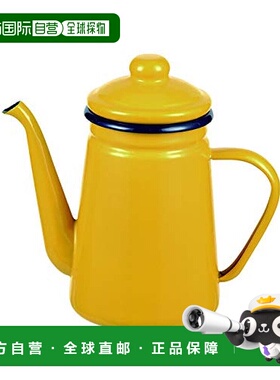 【日本直邮】Pearl Metal珍珠金属咖啡水壶1.1L电磁炉可用黄色HB-