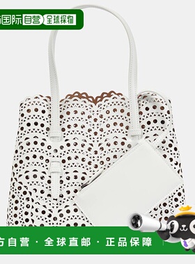 1h可退 香港直邮Alaia 女士 Le Mina 25 Vienne 波浪纹皮革手提包