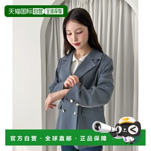 1h可退 日本直邮an another angelus 女装 玫瑰刺绣翻领双排扣外