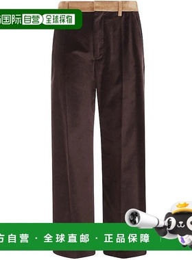 香港直邮MARNI 男士休闲裤 PUMU0320Q0UTC5500069 AW2025 棕色