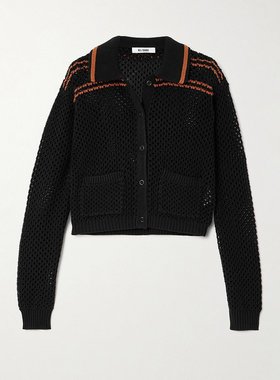 潮奢 RE DONE 女士 开衫 68010WCLSCAR black黑色 舒适时尚