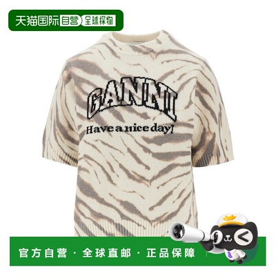 香港直邮GANNI甘尼ZEBRA-STRIPED女士上衣 【付后1h可退】