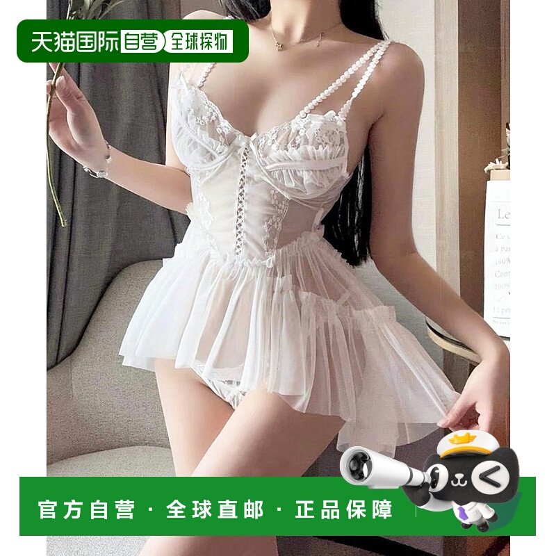 1h可退 日本直邮lulufa 女装 蕾丝透视感 半身式连体睡裙内衣套装,女士内衣/男士内衣/家居服,内衣配件,淘宝优惠券,粉丝福利购,淘宝优惠卷