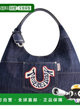 自营 True Religion复古标志牛仔Hobo包-深色牛仔 美国奥莱直发