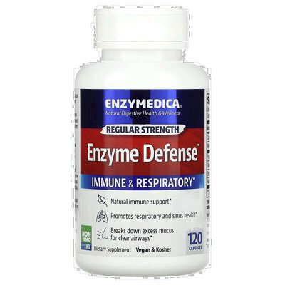 香港直发Enzymedica蛋白酶胶囊有助于呼吸系统和鼻窦健康120粒