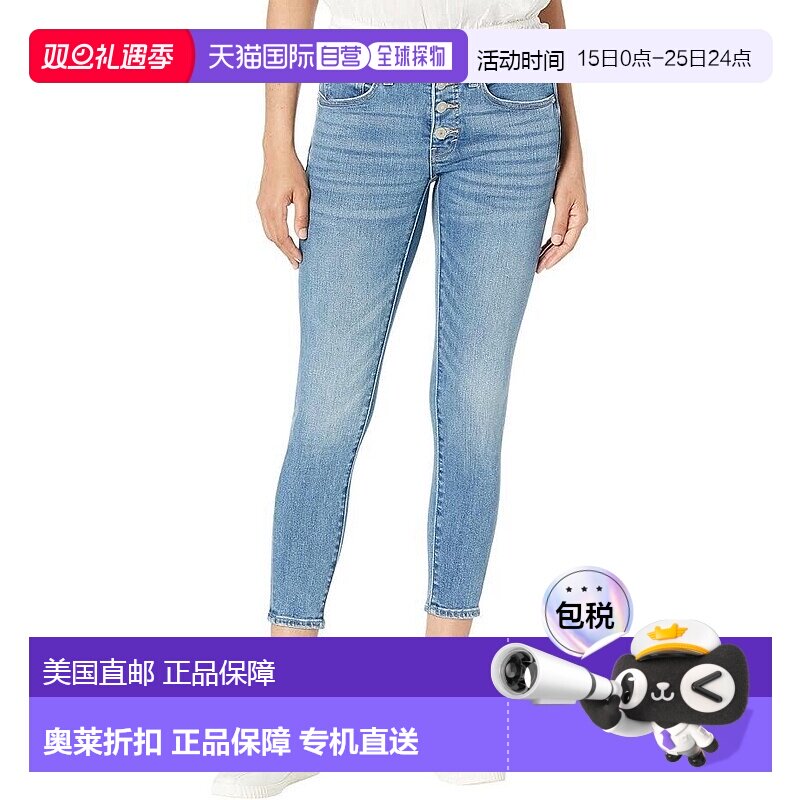 自营Lucky Brand Ava创纪录优惠牛仔裤女式18/34蓝色牛仔中腰修身