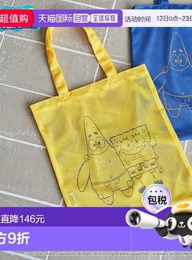 日本直邮coen 海绵宝宝特别款网眼托特包 [CO3322AW015833]手提包