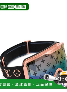 自营欧洲直邮LV路易威登 Snow女士古铜色塑料老花图案滑雪镜