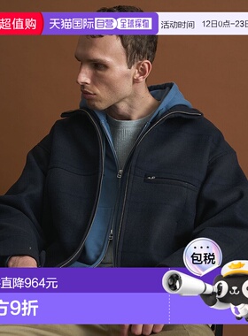 1h可退 日本直邮PUBLIC TOKYO 男装 Super140s 羊毛混纺立领拉链