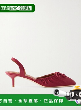 Staud 女士 Alba 缩褶绸缎露跟浅口鞋单鞋女鞋 F26R6027STOXBD