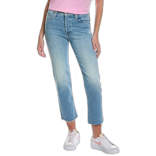 自营 MOTHER Denim The Tomcat Kitty Corner 磨边九分牛仔裤 -