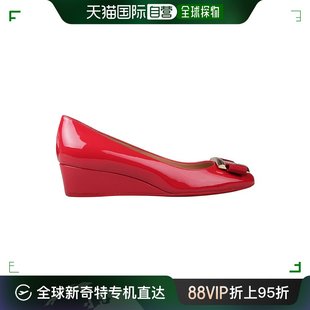 女士红色牛皮坡跟鞋 休闲鞋 FERRAGAMO 香港直邮SALVATORE 0591075