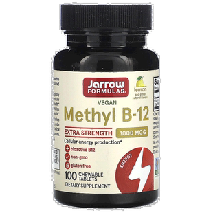 香港直发jarrow formulas甲基B 12可咀嚼柠檬味100锭剂