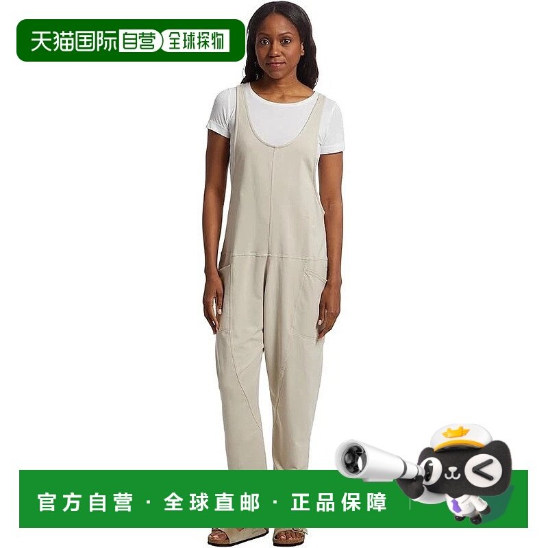自营prAna Mindful Movement Jumpsuit Womens Almond Cotton Str