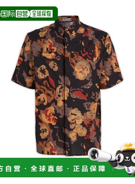 1h可退 香港直邮DIOR 迪奥 男士 短袖衬衫 193C545A579 black黑色