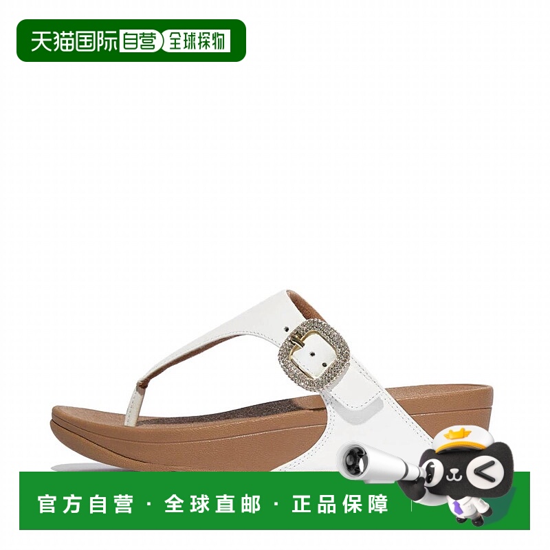 自营fitflopWomen's Lulu Crystal Buckle Sandal In Urban White