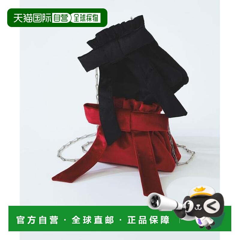 Ray BEAMS 丝绒 蝴蝶结 链条包钱包手拿包图片