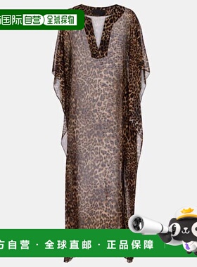 1h可退 香港直邮NILI LOTAN 女士 Erica 豹纹半透视真丝土耳其式