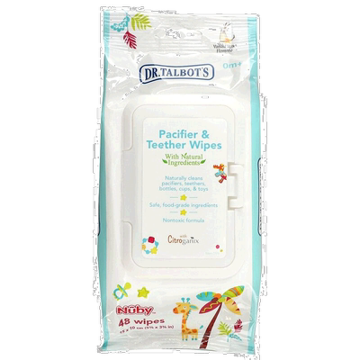 香港直邮Dr. Talbot's,奶嘴及牙胶湿巾，0 个月以上，香草牛奶味4