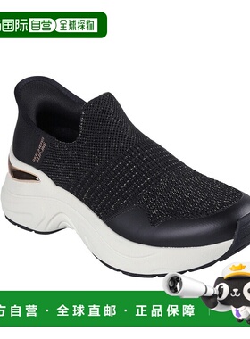 日本直邮斯凯奇女士运动鞋 HAZEL BKRG 177587 一脚蹬 步行舒适