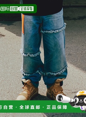 韩国直邮ROMANTIC CROWN 公用牛仔裤REPAIRED WIDE JEAN_BLUE 24R