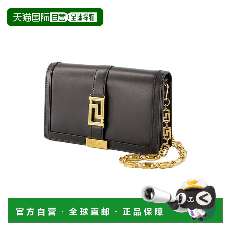 自营Greca Goddess Wallet On Chain  - Versace - Leather - Bla