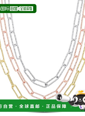 自营 mimi & max3 色 18k 镀金纯银多股回形针链式项链，18 英寸