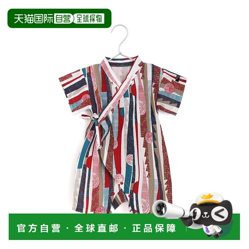 1h可退 日本直邮MAKE YOUR DAY 儿童几何图案夏季甚平套装 M52070