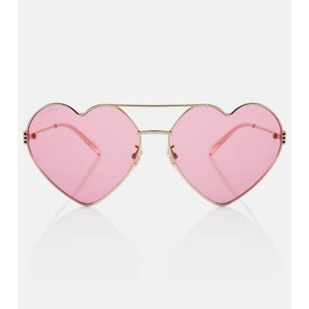Gucci 古驰 女士 心形太阳眼镜 000919 metal金属色 舒适时尚