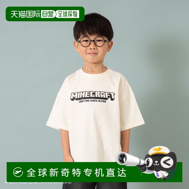 1h可退 日本直邮and D. petit main 儿童款 Minecraft图标T恤 宽