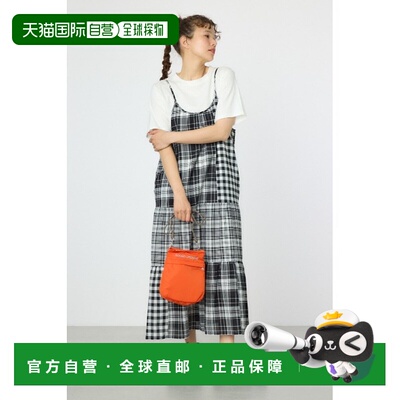 1h可退 日本直邮RODEO CROWNS WIDE BOWL 女士拼接格纹吊带连衣裙