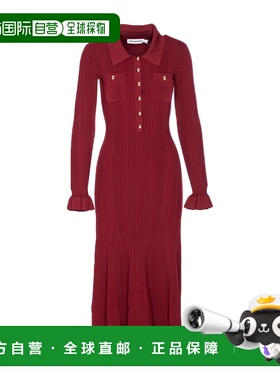 1h可退 香港直邮Self-Portrait 罗纹针织中长连衣裙 AW25008MA