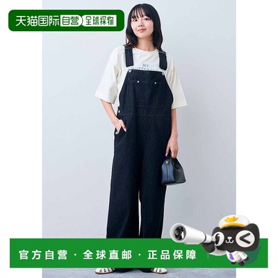 1h可退 日本直邮Live in comfort 女士黑色牛仔背带裤 359138