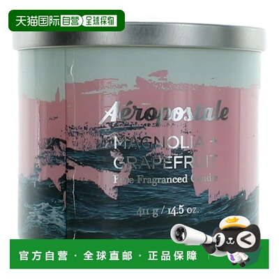 自营Aeropostale 14.5盎司大豆蜡混合物3芯蜡烛-木兰和葡萄柚-透/