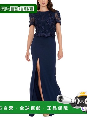 自营Dress The Population Ramona Mermaid Gown - navy 美国奥莱