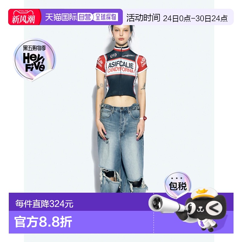 韩国直邮ASIF CALIE 女士自行车骑行服CA24BST007BK ZIPUP BICYCLE